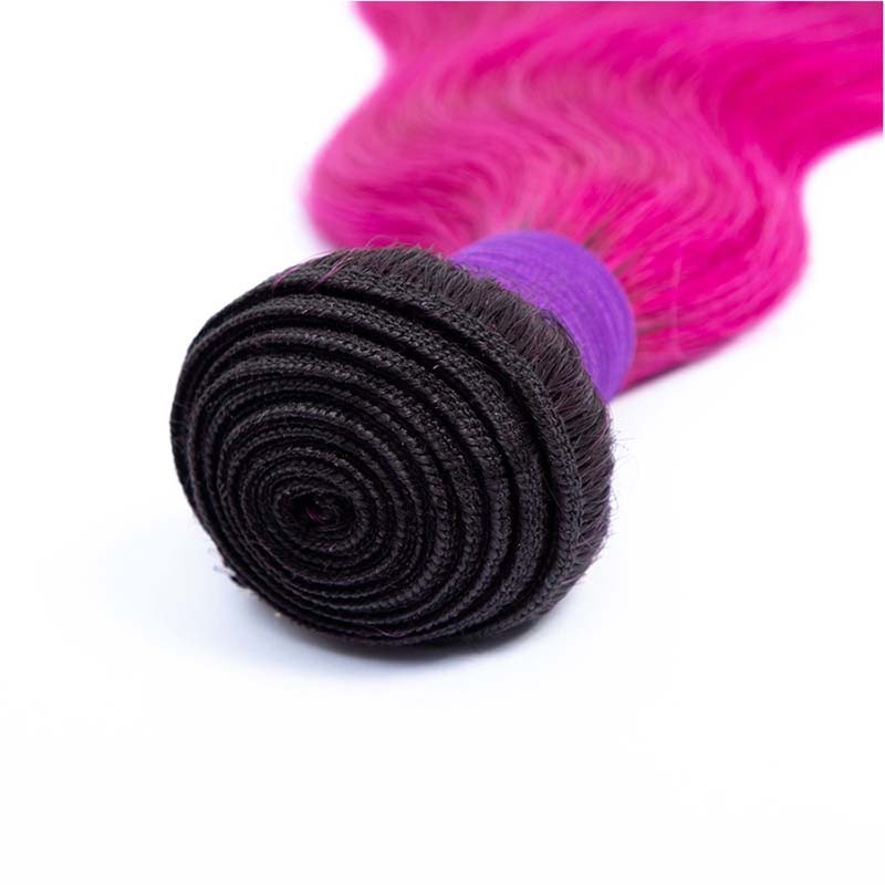 #T1B/Pink Straight Remy Human Hair Bundles Sew In Weave Bundles Brazilian Bundle Deals