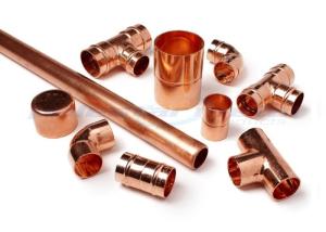 Quality 3 Way Cross Coupling Straight Tap Connector , 1/4 Inch Copper End Feed Fittings wholesale