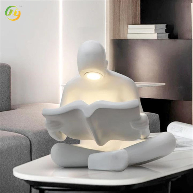JYLIGHTING White Art Design Modern Floor Lamp Indoor Modern Creative Abstract Sculpture Mannequin Led Floor Lamp