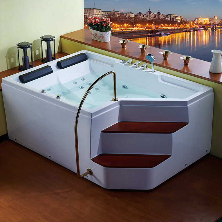 Air Jetted Whirlpool Spa Bathtub 2 Person Indoor 1.75M