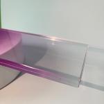 White Purple Gradient Glass Laminated Stained Fused Art Glass