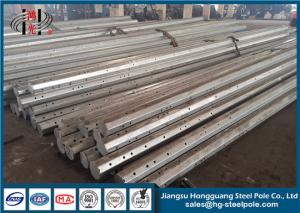 Quality Standard Direct Burial Galvanized Steel Pole , Power Transmission Steel Tubular Pole wholesale