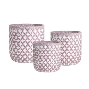 Quality Handcrafted Textured Cement Planter Pots For Indoor And Outdoor Gardens wholesale