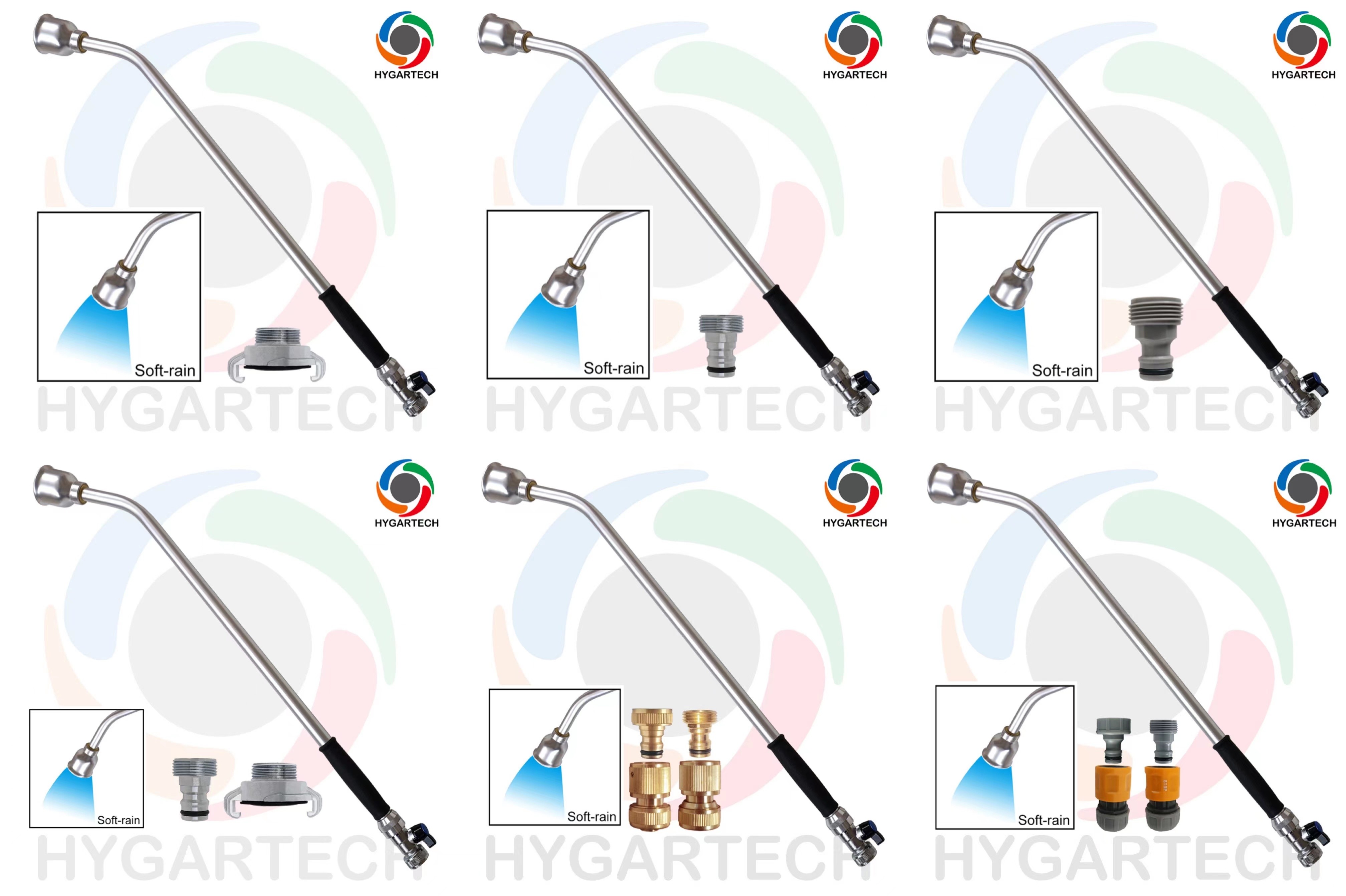 Metal Softrain Water Lance Hose Wand W/ Brass Ball Valve