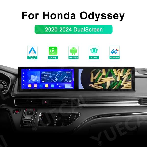 Cheap 12.3'' Honda 22-24 Odyssey Modified Car Navigation Co-pilot Entertainment Display Dual Screen for sale