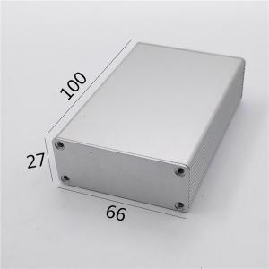 Quality Sanded Sliver 66*27*100mm Aluminum Protective Casing For PCB Fitting wholesale