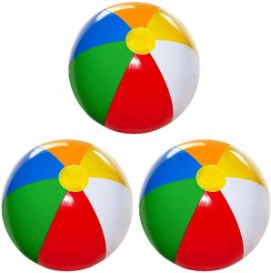 Quality Multicolored 24 Inch PVC Beach Ball Antiwear Waterproof Ecofriendly wholesale