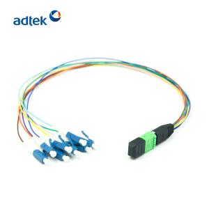 Quality 12 Cores Single Mode Fiber Optic Cable 3.0mm MPO To LC Fiber Cable Simplex wholesale