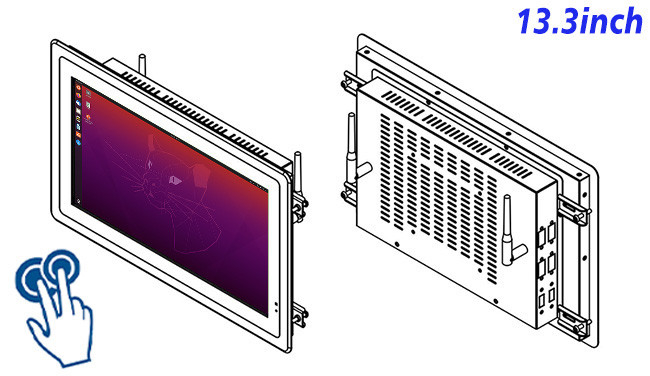 13.3-Inch Built-In Linux Monitor for Retail Systems and Public Terminals