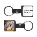 Custom Logo Aluminum Sublimation Keychain Blanks With Printable Metal Insert