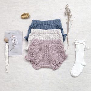 Quality Winter Kids Toddler Girl Pants Children Baby Short Pants Knitted Leggings Baby Knitted Shorts wholesale