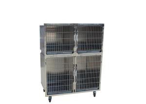 Quality Four Cages Stainless Steel Pet Cages 1220 * 690 * 1560mm For Pet Boarding wholesale