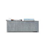 Luxury Modern Brass Handle Outdoor Kitchen Cabinets High Gloss