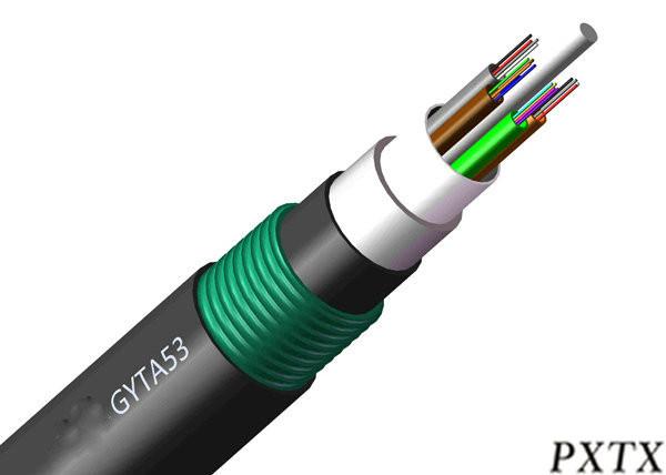 Non-Metallic Distribution Outdoor Fiber Optic Cable / Direct Burial Fiber Optic