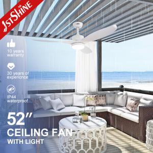 Quality 3 Plastic Blades White LED Ceiling Fan , Waterproof Ceiling Fan With Light DC Motor wholesale