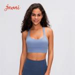 Lulu Yoga Cross Back Yoga Sports Bras High Impact Naked Feeling Women Gym Bra