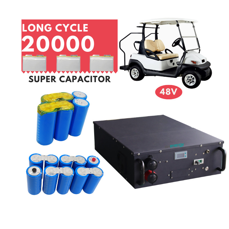 Best Performance 48v 3900wh Supercapacito Golf Cart Battery Up To 20,000 Cycles