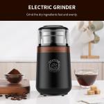 Black OEM Automatic Coffee Machine SS304 Electric Blade Cups Professional