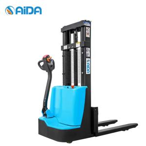Quality Pedestrian Electric Pallet Stacker Truck 1500kg standing Platform wholesale