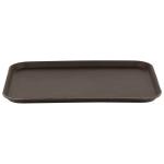 Brown Room Service Equipments , Oblong Non - Skid Fiberglass Room Service Tray