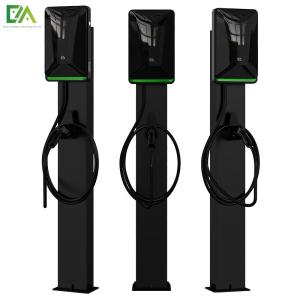 Quality 220V 380V 7kW 11KW 22KW Black Column Type AC Charging Pile For Household Electric Vehicles wholesale