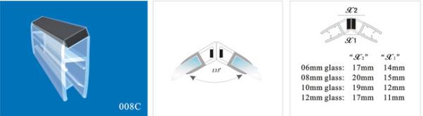 Sealing Strips/waterproof magnetic strips/shower door seals/PVC Magnetic Seal
