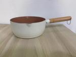 Kitchen Multi Coloured Small Cooking Pots With Wooden Handle