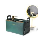 Convenience Stores Foldable Clothing Leather Basket Storage Box Desk Organizer