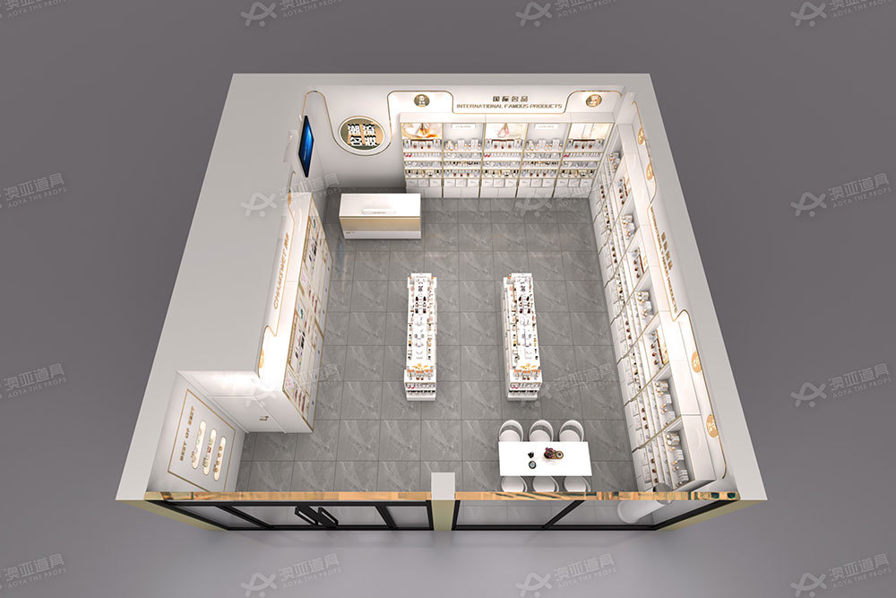 Customized Shop Display Skincare Store Fixtures Perfume Display Cabinet for Retail Shop
