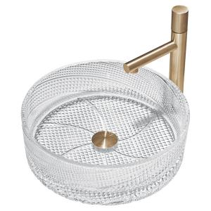 Quality Twill Surface Clear Glass Vessel Basins For Bathroom Hotel wholesale