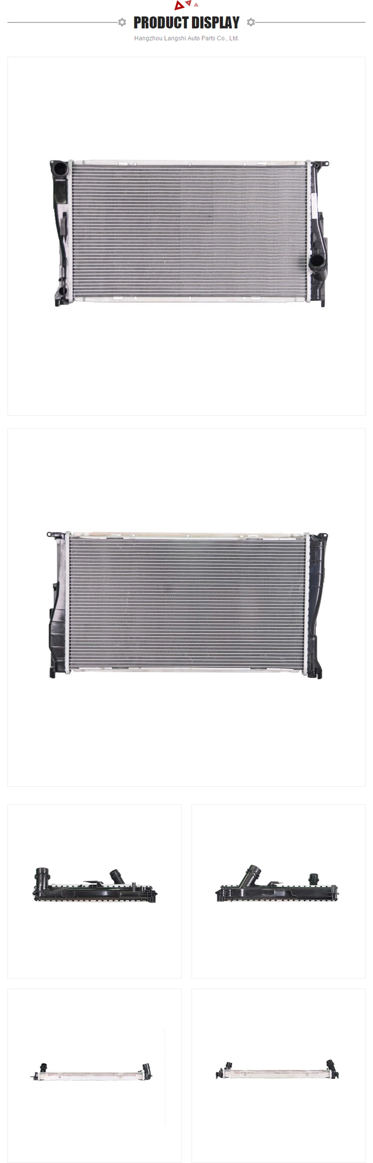 Aluminum Brazed Radiator and Plastic Water Tank for BMW X1 E81 E82 E87 E88 E89 E91 E92 E93