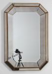 Rectangle Mirrored Tray 3D Wall Mirror Vintage Style 80 * 120cm Size