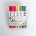 12/24/36/48/60/80/100 Colors Fineliners Water Color Art Markers Pen Dual Tip