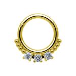 Shiny Zircons Piercing Nose Bridge Jewelry Hinged Segment Piercing Jewelry