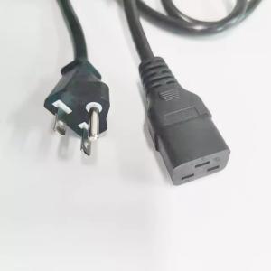 Quality Black Heavy Duty Power Supply Cable Cord 14AWG IEC C14 To NEMA6-15P wholesale