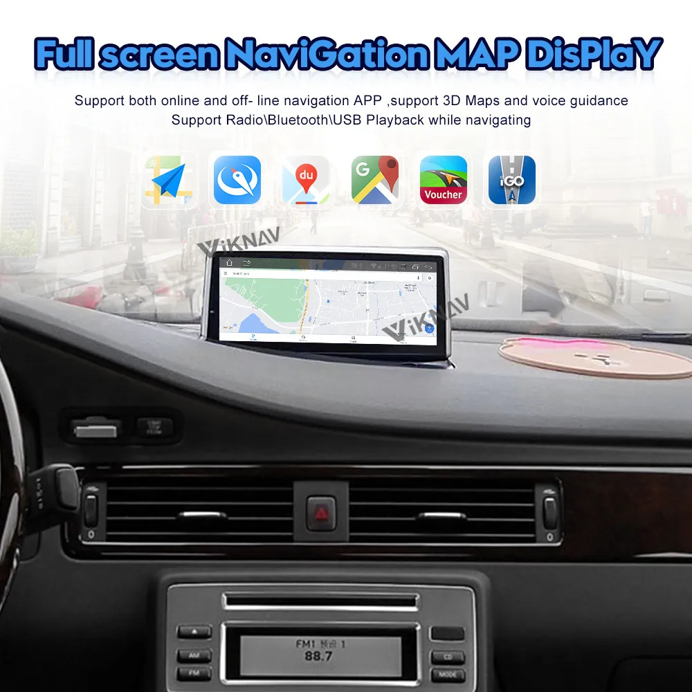 Viknav Car Radio For Volvo S80 V70 (2004-2011) 8.8 inch Built in Carplay GPS Navigation Multimedia Player Touch Screen