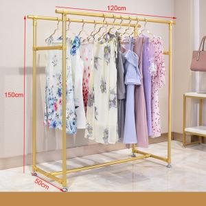 Quality Store Showroom Hanging Cloth Rack Stainless Steel Clothing Display Stand wholesale