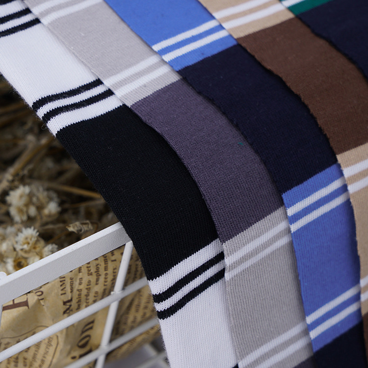 Dureble And Breathable Cotton Double Yarn Striped Cotton Fabric For T-Shirt