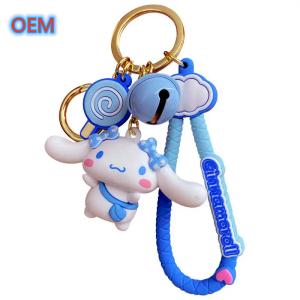 Quality Custom 3d PVC Plastic Animal Anime Keychain OEM Design Cute Plastic Keychain wholesale