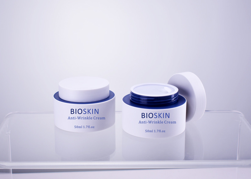 Custom Soft Touch 50ml 2OZ Cylinder Mono Plastic Cosmetic Jar As Sustainable Packaging For Face Cream In Round Shape