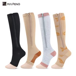 Quality Anti Slip Compression Leg Socks Venous Pressure Socks Zipper Compression Socks wholesale