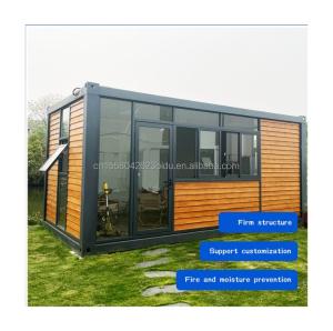 Quality 20ft Container Office with Toilet Prefab House Wooden Container Houses Galvanized Steel Bending 180g wholesale