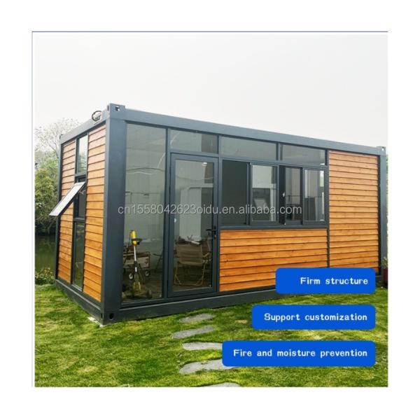 20ft Container Office with Toilet Prefab House Wooden Container Houses