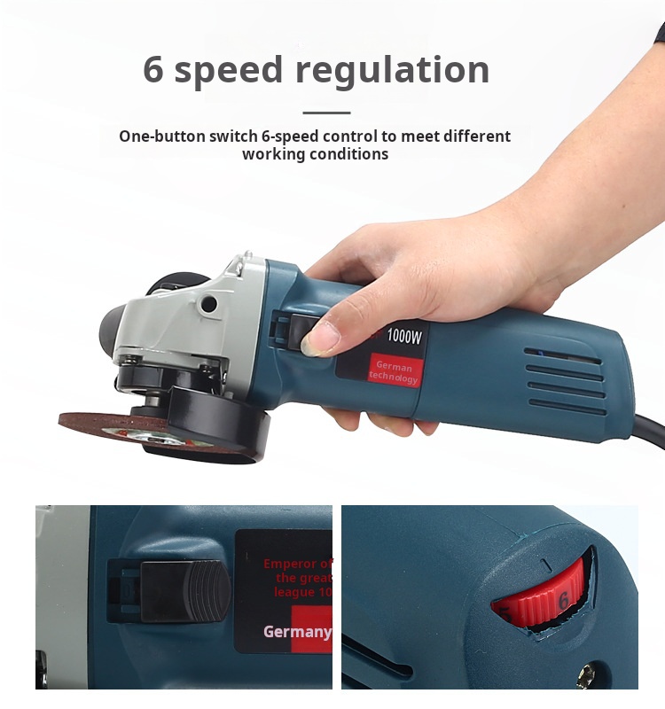 860W Domestic Electric Variable Speed Angle Grinder Dustproof