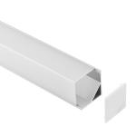 30*30mm Corner LED Strip Profile PC PMMA Cover Channel Surface Mounted