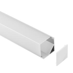 Quality 30*30mm Corner LED Strip Profile PC PMMA Cover Channel Surface Mounted wholesale