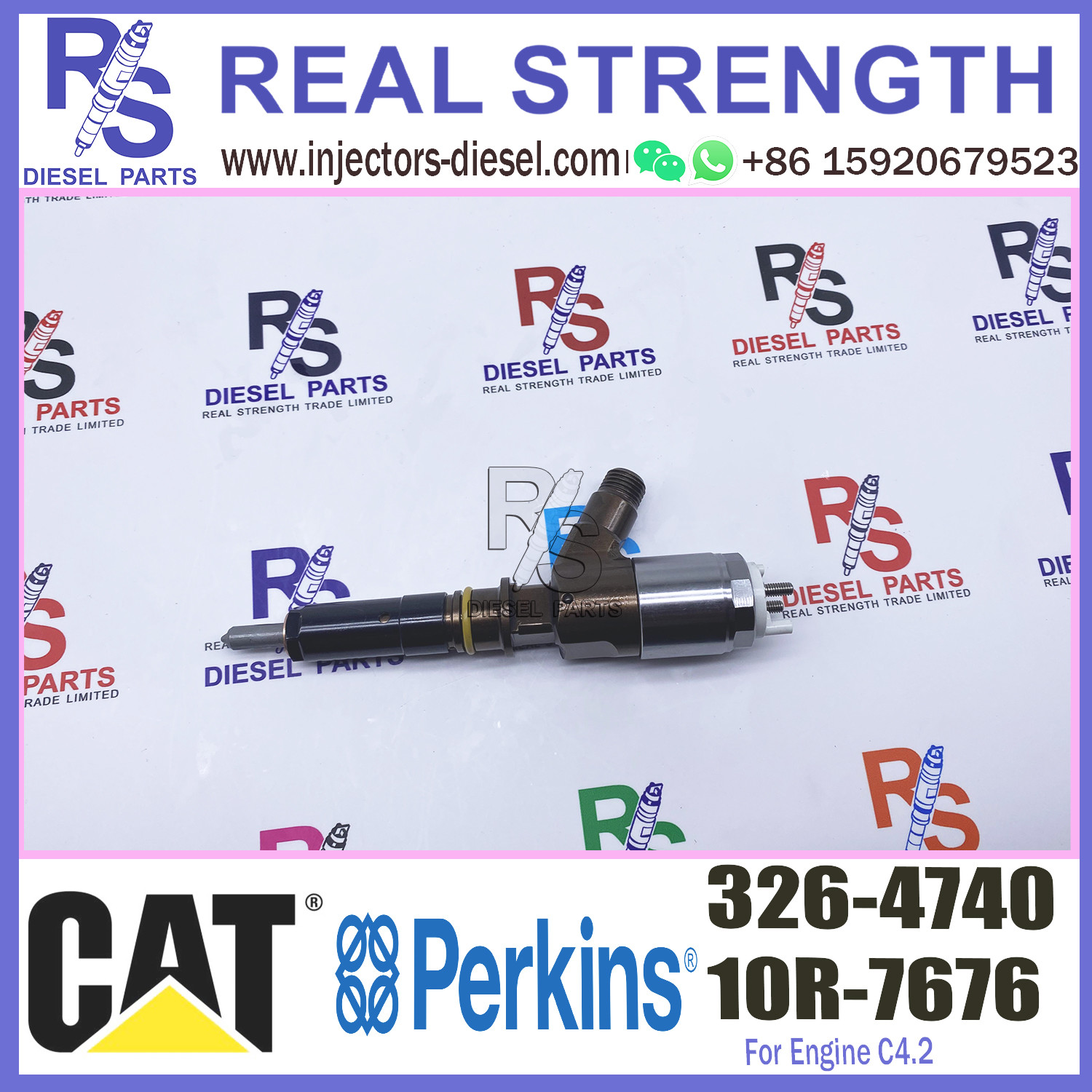 C4.2 Common Rail Engine Fuel Injector Assy 3264740 326-4740 For Excavator 315D