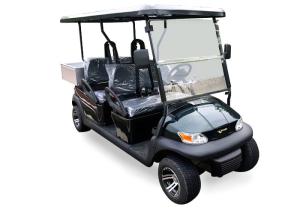 Quality Dark Blue Electric Utility Golf Cart 4 Passenger With Aluminum Box For Luggage wholesale