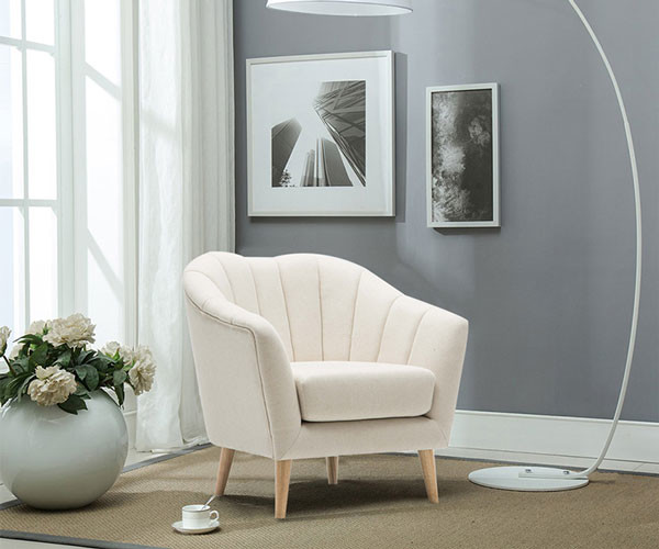 Hotel Luxury Lounge Sofa Wooden Frame Single Seater Armchair