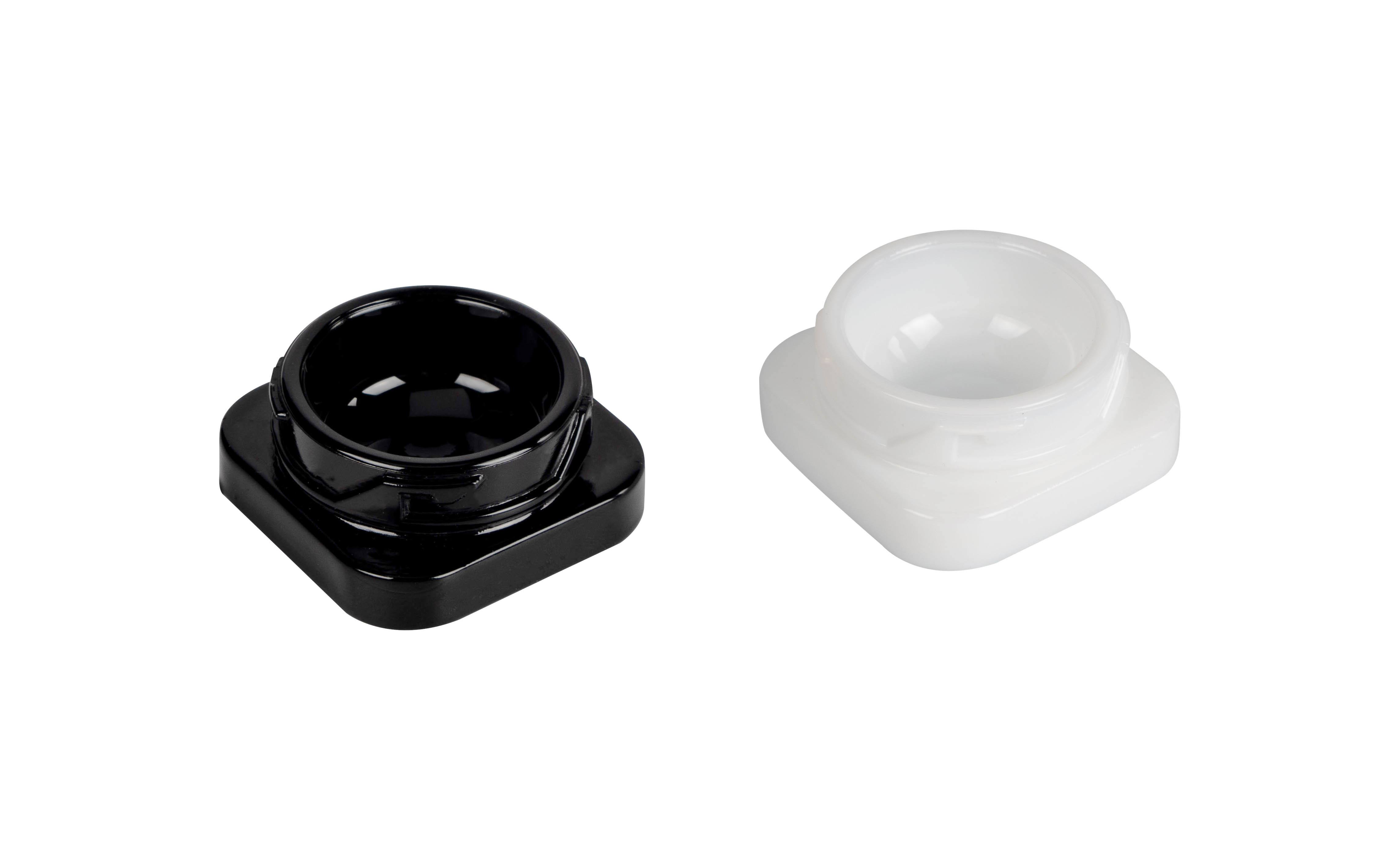 Child Resistance Certified 5ml Concentrate Glass Jar with CR Screw Cap 5ml 9ml Square Jar